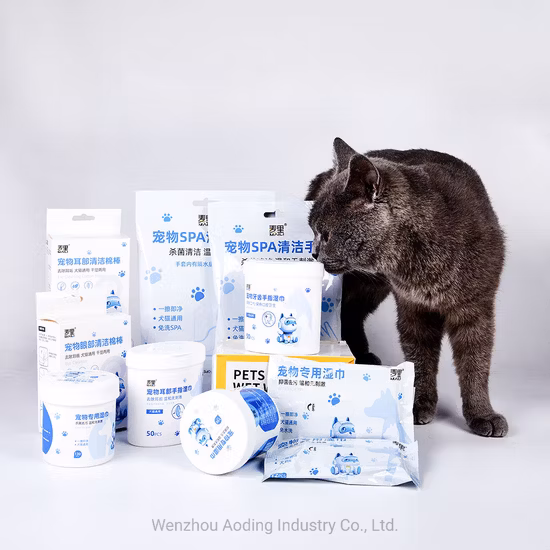 Fabrik-OEM-Marke Pet Dental Finger Wipe Pet Eye Stain Remover Pet Teeth Ear Cleaning Wet Wipes