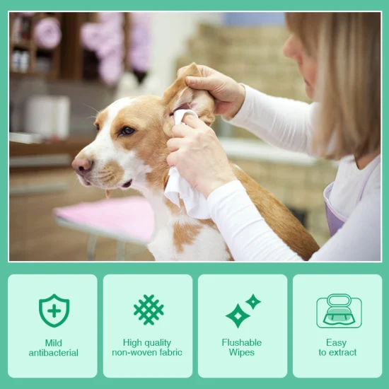 Zahnreinigungstücher für Haustiere, kein Bürsten, saubere Zahnreinigungstücher für Hunde, Katzen, Tiere
